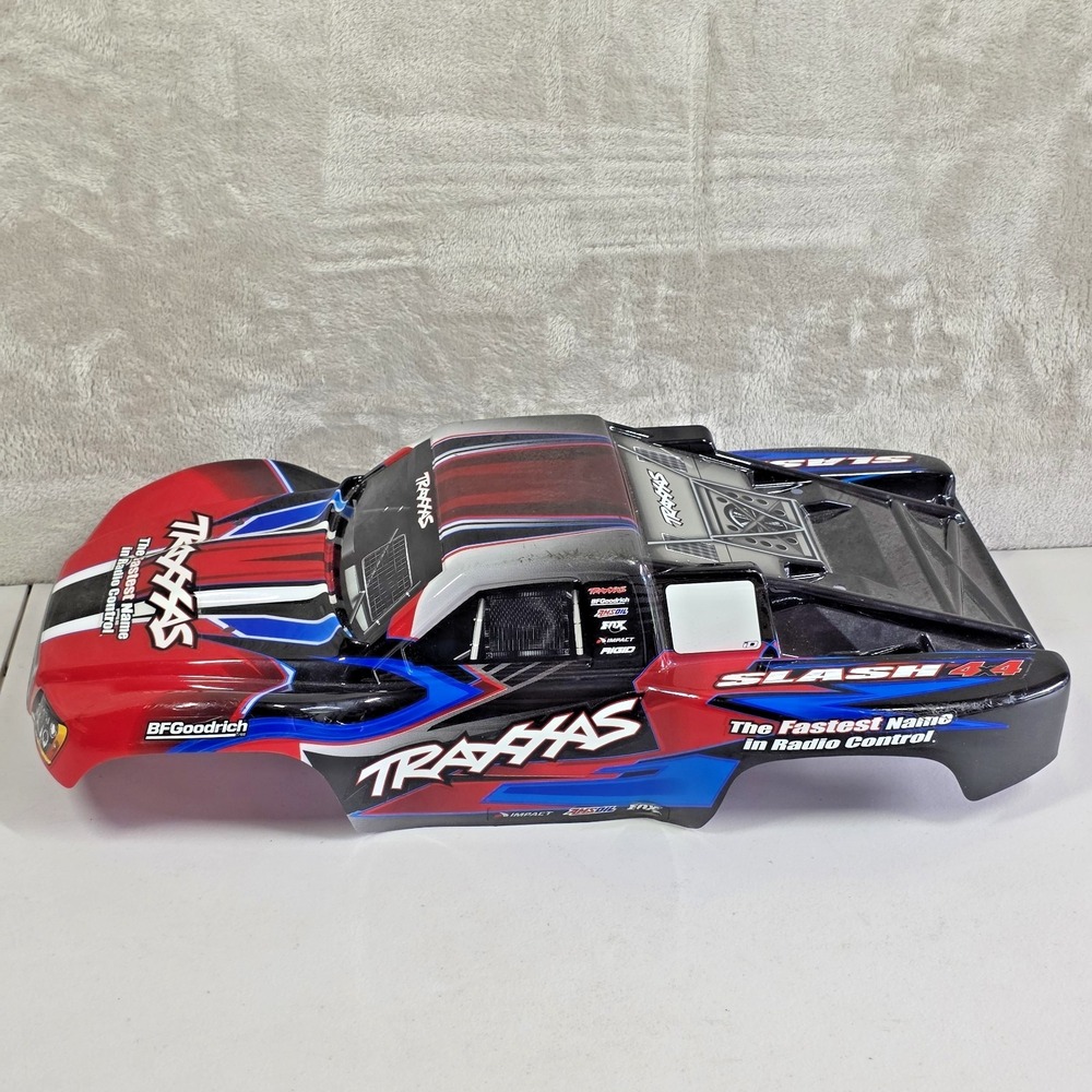 Traxxas Slash 4X4 RC Body Shell Clipless Body Used Red Black Blue